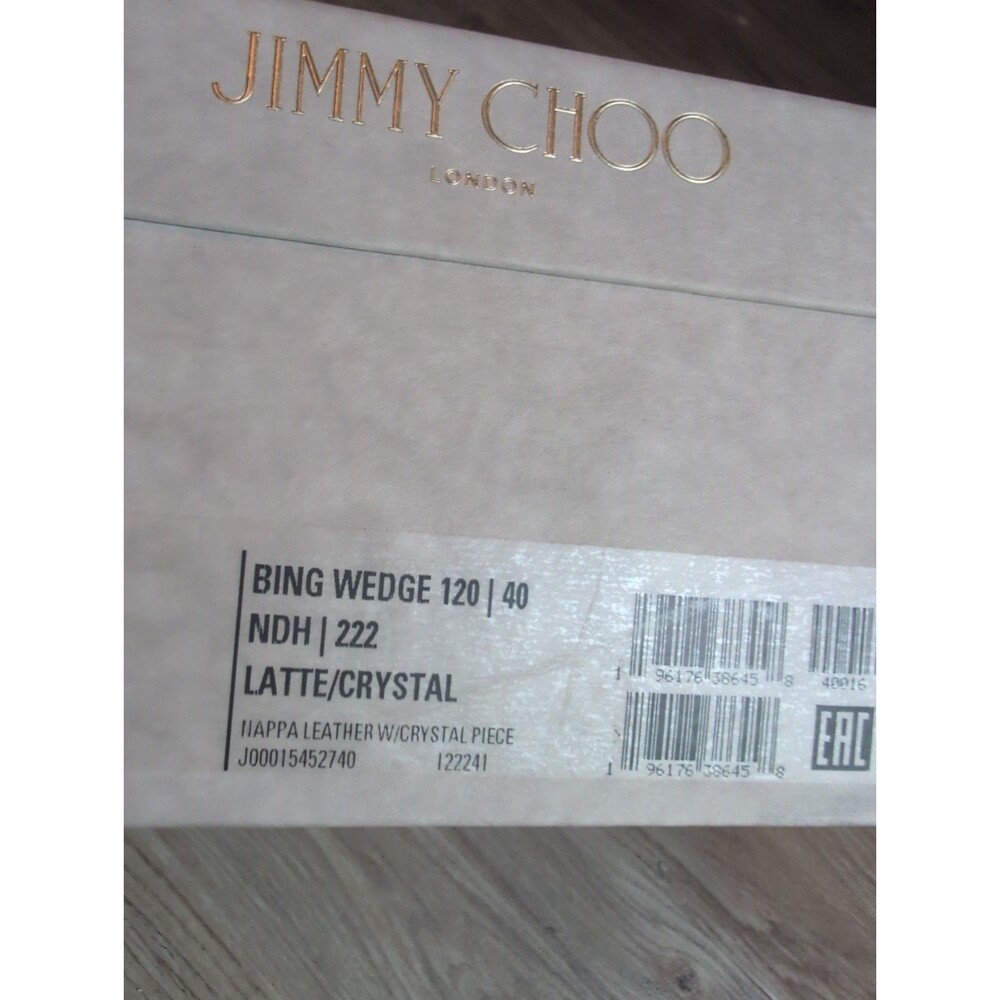 Jimmy Choo Bing Wedge 120 Heels Womens EU 40 Off White Latte - Picture 15 of 15